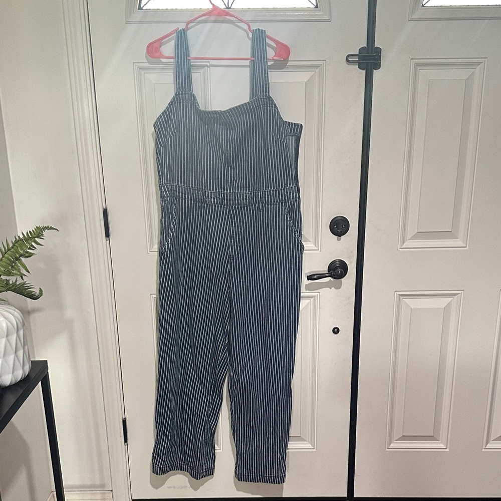 Universal Thread Navy Striped Jumpsuit
